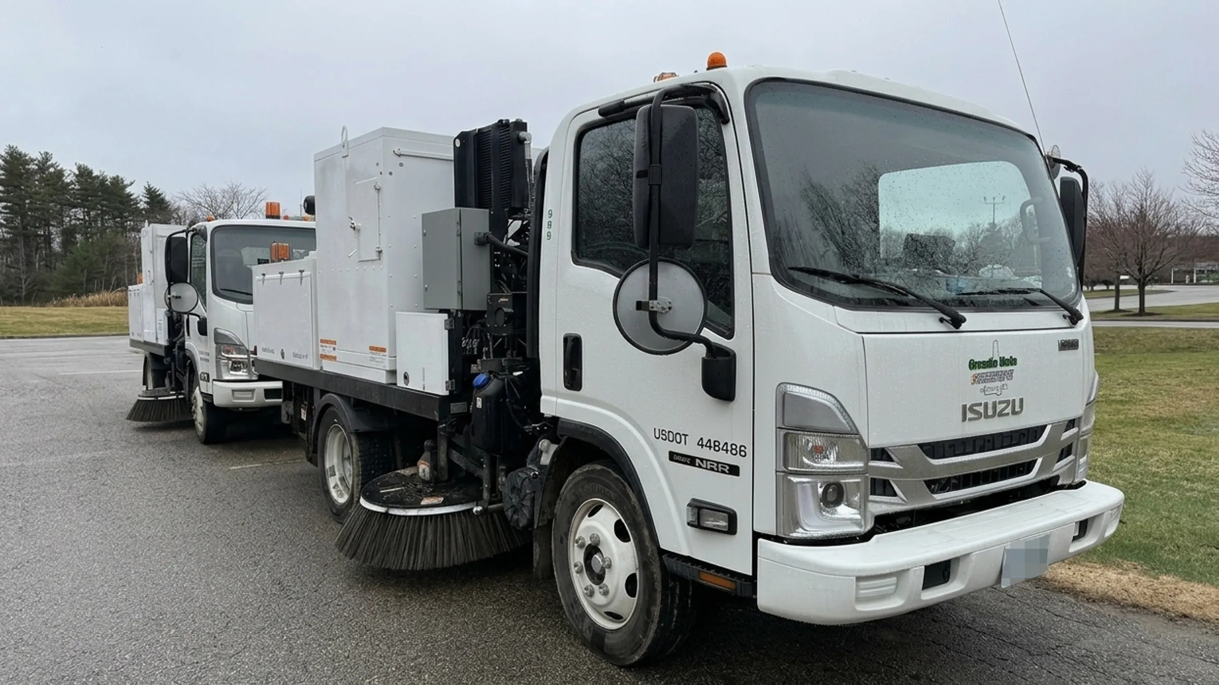 Two Granite State Sweeping street sweepers ready for service